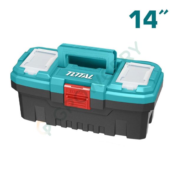 กล่องเก็บเครื่องมือ ล็อคพลาสติก 14 นิ้ว ยี่ห้อ Total TPBX0141 กล่องเก็บอุปกรณ์ กล่องเครื่องมือ กล่องเครื่องมือช่าง