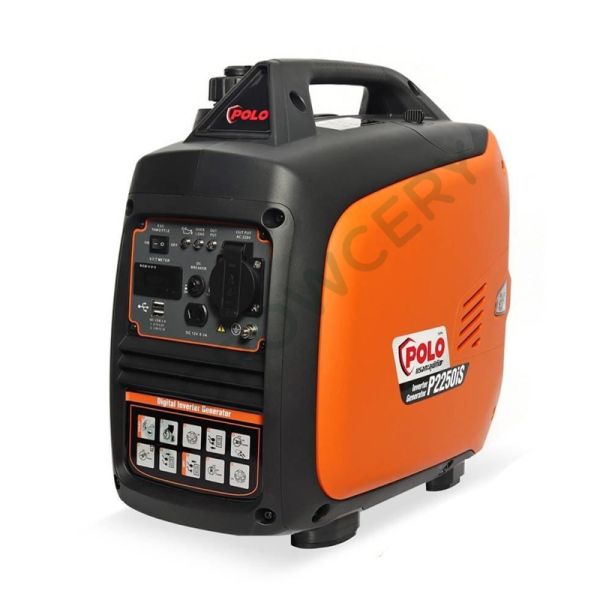 เครื่องปั่นไฟ ยี่ห้อ POLO รุ่น P2250iS Inverter เครื่องเบนซิน กำลังไฟออกสูงสุด 2.0 กิโลวัตต์ กระแสไฟ 8.3A เสียงเงียบ สตาร์ทด้วยมือดึง