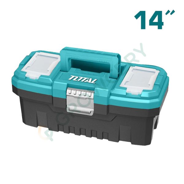 กล่องเก็บเครื่องมือ ล็อคเหล็ก 14 นิ้ว ยี่ห้อ Total TPBX0142 กล่องเก็บอุปกรณ์ กล่องเครื่องมือ กล่องเครื่องมือช่าง