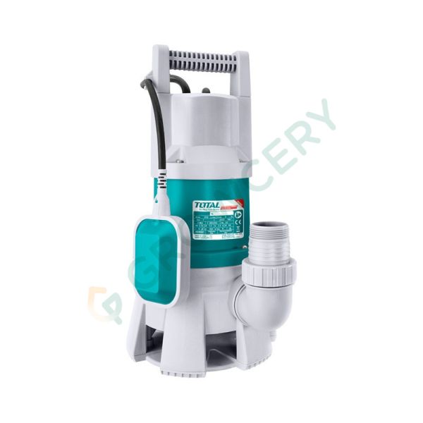 ปั๊มน้ำ ปั๊มน้ำไดโว่ ยี่ห้อ TOTAL รุ่น TWP810001 ปั๊มน้ำไดโว่ 1000 วัตต์ ท่อ2นิ้ว พร้อมลูกลอยไฟฟ้าอัตโนมัติ (สำหรับน้ำเสีย/น้ำสกปรก)