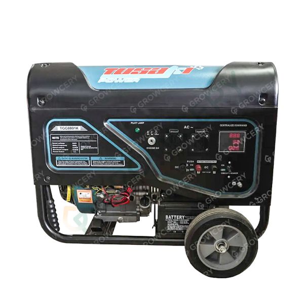 เครื่องปั่นไฟ ไดทำไฟ เบนซิน 6 KW ยี่ห้อ TOSAKI รุ่น TGG8001K รุ่นใหม่หน้าจอดิจิตอล (กุญแจสตาร์ท Generator)