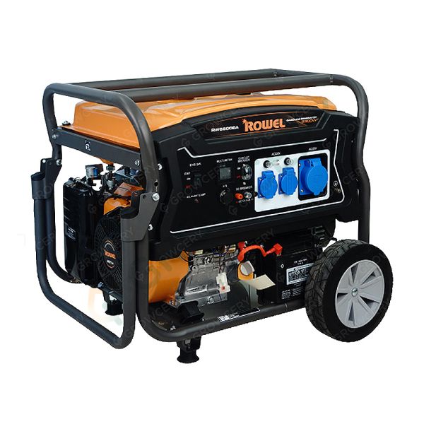 เครื่องปั่นไฟ ไดทำไฟ เบนซิน 7.5 KW ยี่ห้อ ROWEL รุ่น RW8500EA มี ATS สลับไฟอัตโนมัติเมื่อไฟดับ (มีกุญแจสตาร์ท Generator)