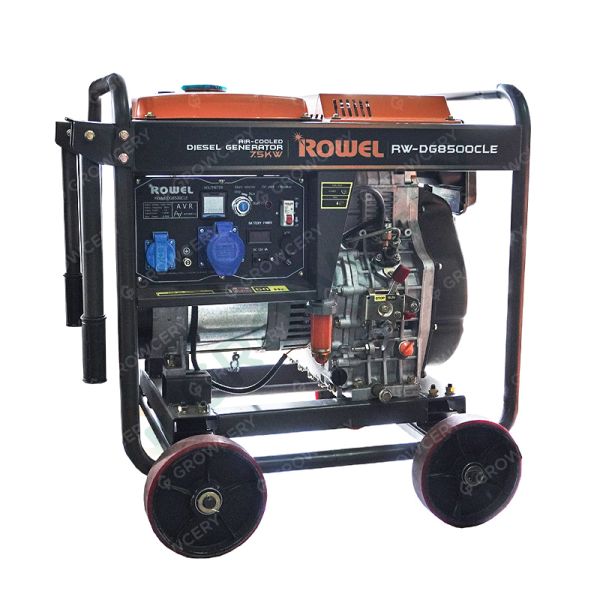 เครื่องปั่นไฟ  ไดทำไฟ ดีเซล 7.5 KW ยี่ห้อ ROWEL รุ่น RW-GD8500CLE (กุญแจสตาร์ท Generator)