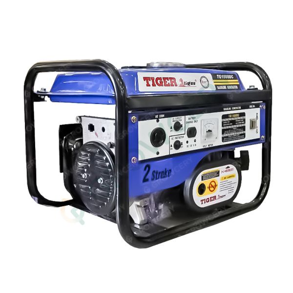 เครื่องปั่นไฟ เครื่องกำเนิดไฟฟ้า ไดทำไฟ เบนซิน  ผสมออโตลูป 1000W ยี่ห้อ TIGER รุ่น TG1500DC, TG-1500MD (2จังหวะ)