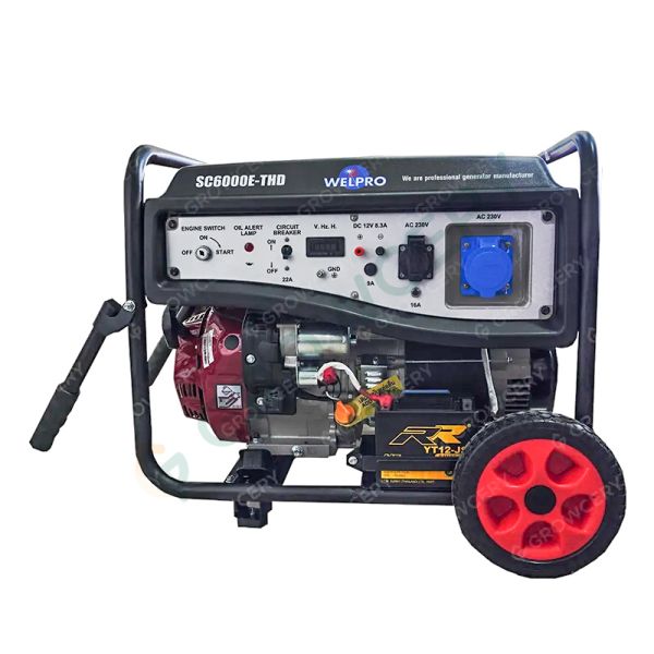เครื่องปั่นไฟ ไดทำไฟ เบนซิน 5 KW ยี่ห้อ WELPRO รุ่น SC6000E-THD 13 HP (มีกุญแจสตาร์ท Generator)