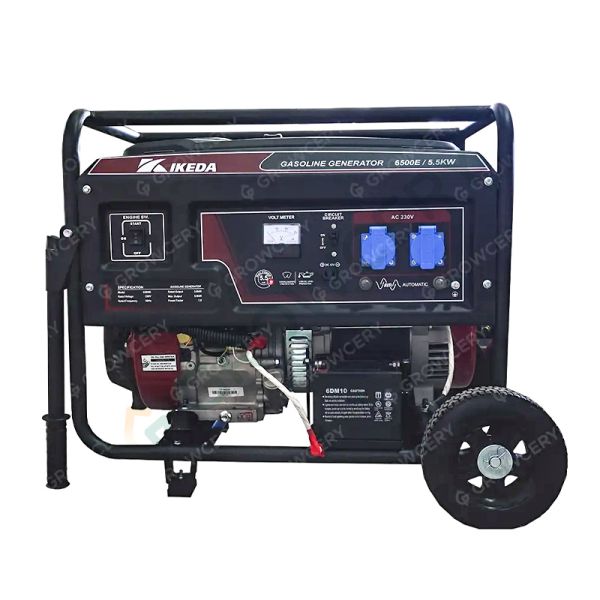 เครื่องปั่นไฟ ไดทำไฟ เบนซิน 5.5 KW ยี่ห้อ IKEDA รุ่น IK-6500E (กุญแจสตาร์ท Generator)