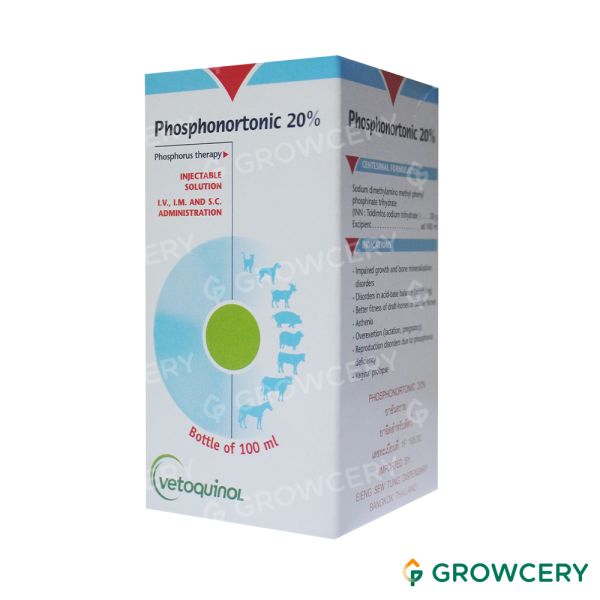 ยาสำหรับสัตว์ ฟอสโฟโนโทนิค 20% ( PHOSHONORTONIC20% ) โดย GROWCERY