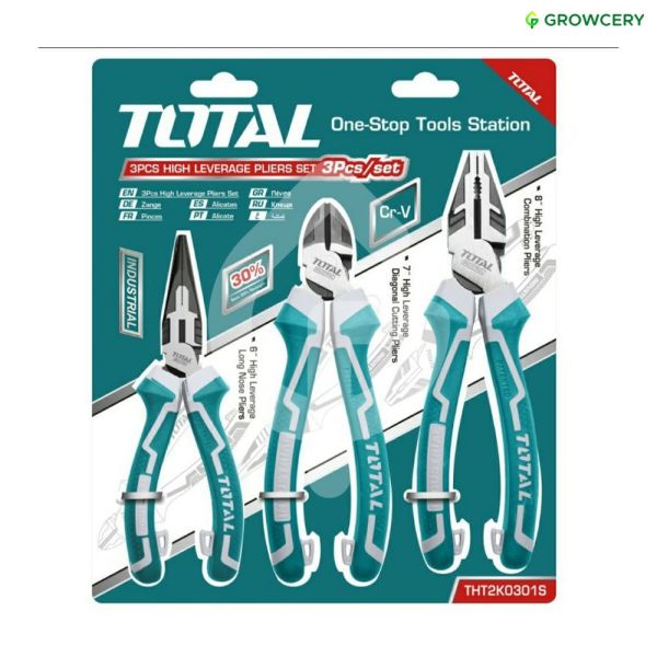 ชุดคีมคีบ คีมตัดเหล็ก TOTAL THT-2K0301S