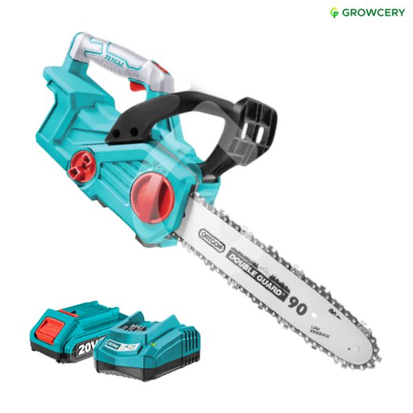 SET เลื่อยโซ่แบตเตอรี่ เลื่อยโซ่ไร้สาย 20V (ความยาวบาร์ 11.5 นิ้ว) ยี่ห้อ Total รุ่น TGSLI2001
